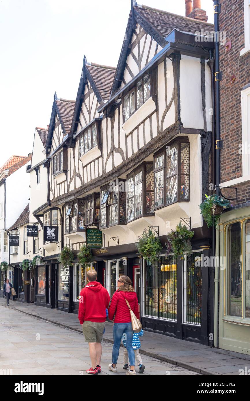 Mulberry Hall aus dem 15. Jahrhundert, Stonegate, York, North Yorkshire, England, Vereinigtes Königreich Stockfoto