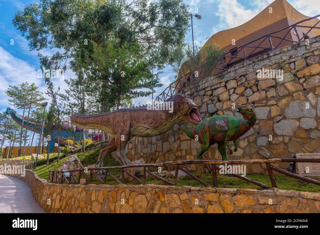 Parque Cretácico in der Nähe von Sucre, Sucre, konstitutionelle Hauptstadt Boliviens, Hauptstadt des Departements Chuquisaca, Bolivien, Lateinamerika Stockfoto