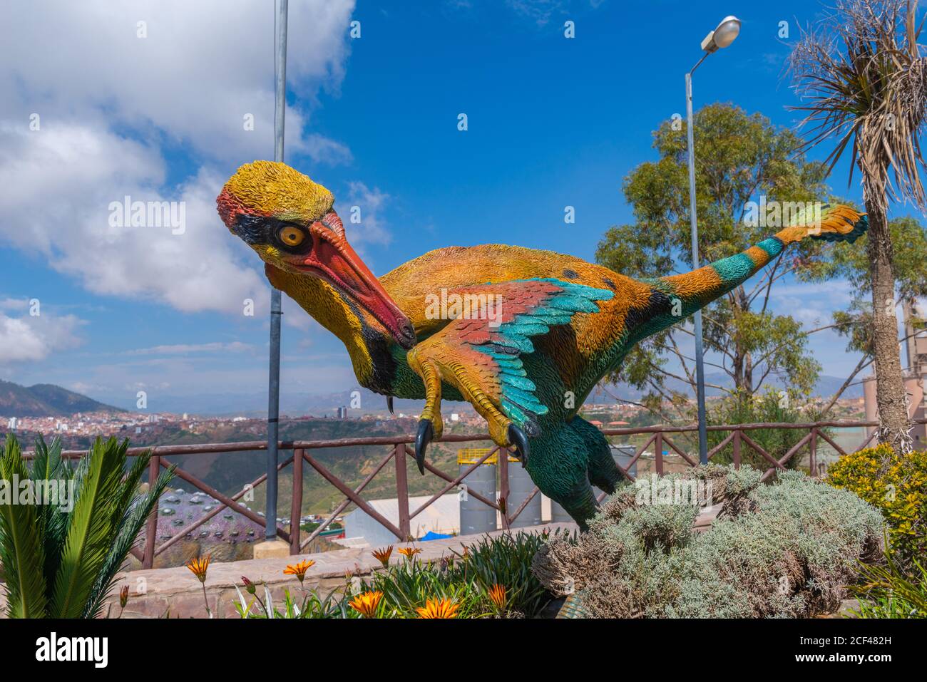 Parque Cretácico in der Nähe von Sucre, Sucre, konstitutionelle Hauptstadt Boliviens, Hauptstadt des Departements Chuquisaca, Bolivien, Lateinamerika Stockfoto