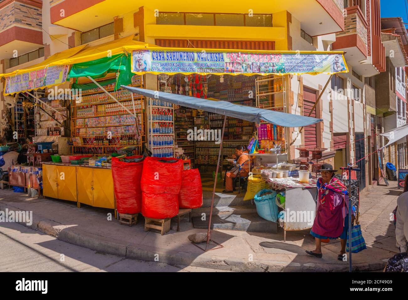 Mercado Campesinosor Bauernmarkt, Sucre,Hauptstadt der Verfassung Boliviens,Hauptstadt des Departements Chuquisaca, Bolivien, Lateinamerika.´ Stockfoto