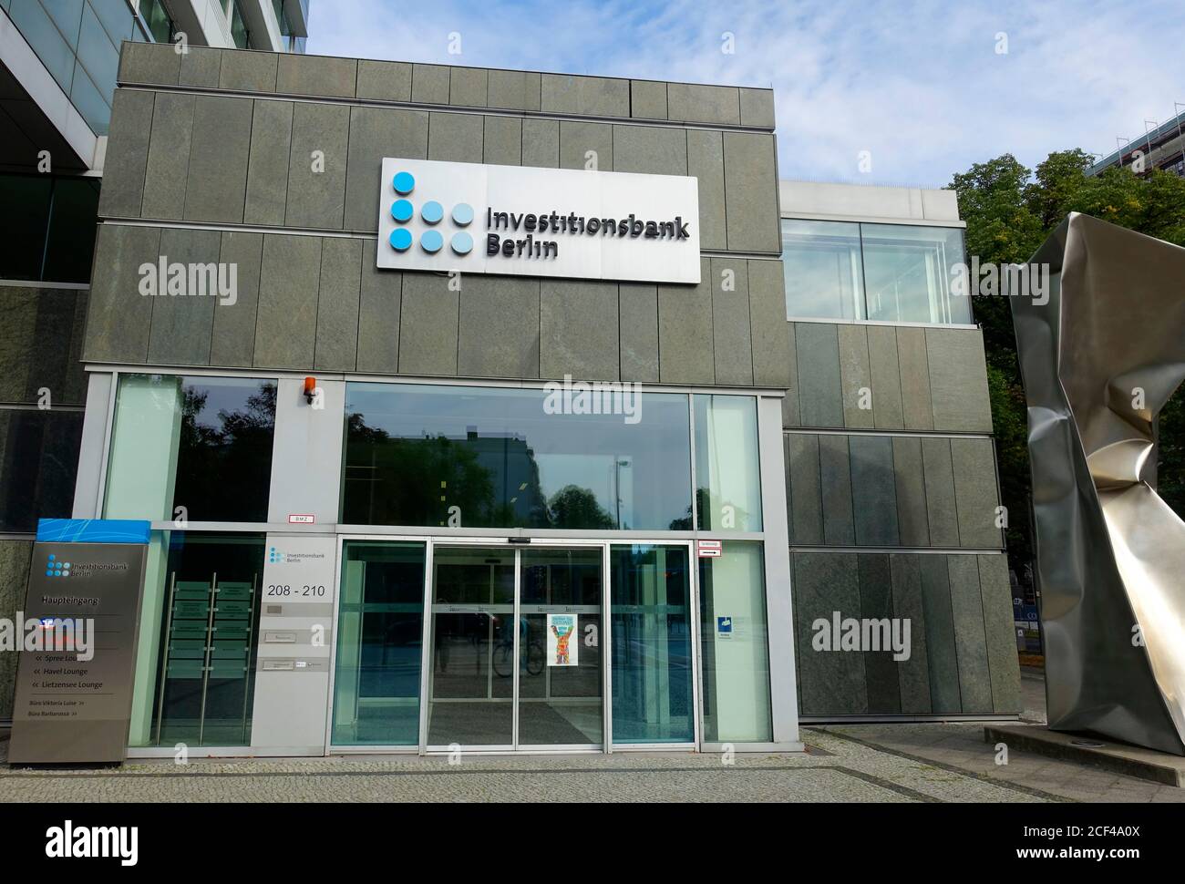 Die Investitionsbank Berlin (IBB) ist eine Entwicklungsbank und zentrale Promotion institut des Landes Berlin Stockfoto