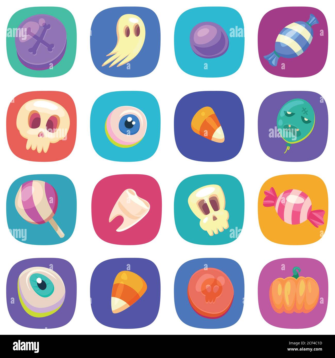 Halloween Icon Design-Elemente. Halloween Symbole Kollektion. Stock Vektor