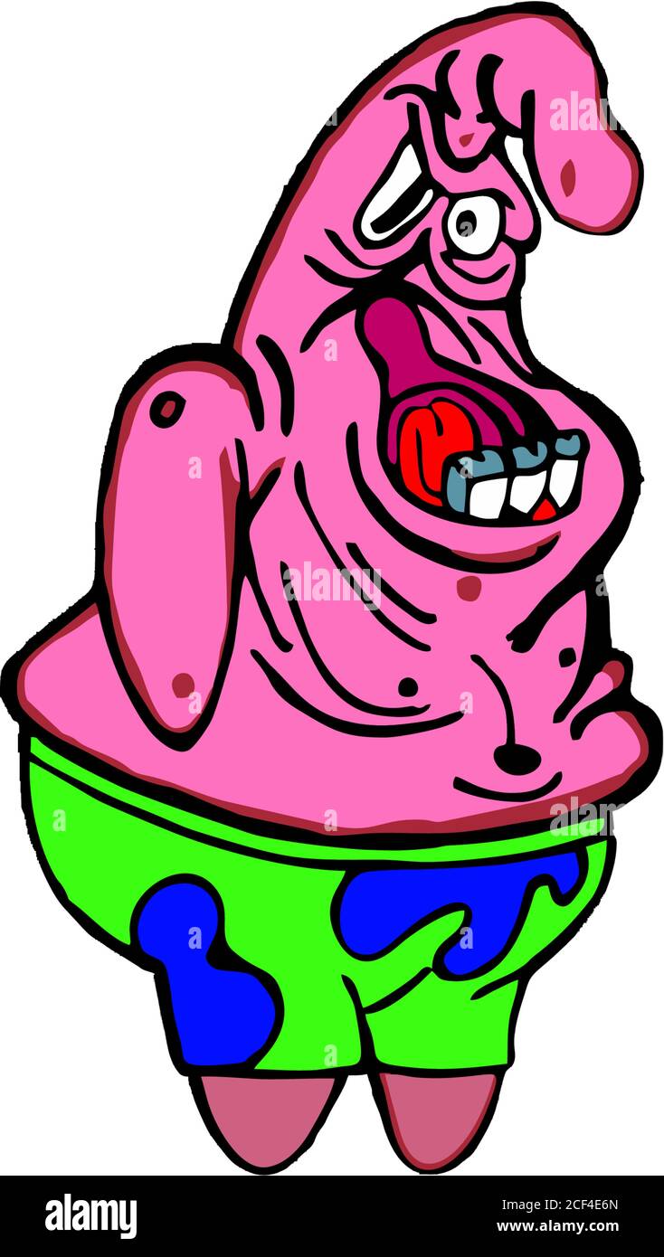 Sieht so aus, als wäre Patrick etwas verwirrt Stock Vektor