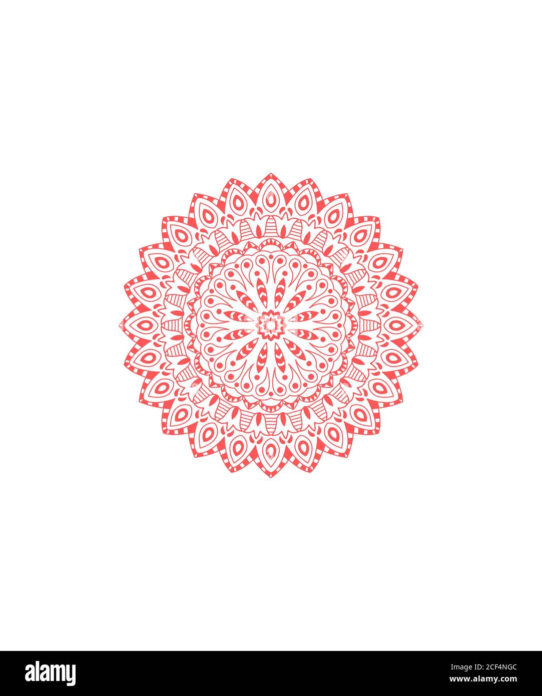 Transpaent Mandala Muster Design Stockfoto