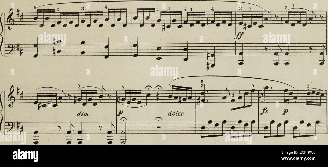 . Praktische Methode für das Klavier : op. 249. -% – 4 – 3 4- 2 1 B.F.W.W.W.W. 4860-63 Edition Wood. Cfese. tt& ft 3 13 13 1 -3 – 2- f * f t f . • r r t c?-esc. l m. nj4£ tj:j   TP f== Stockfoto