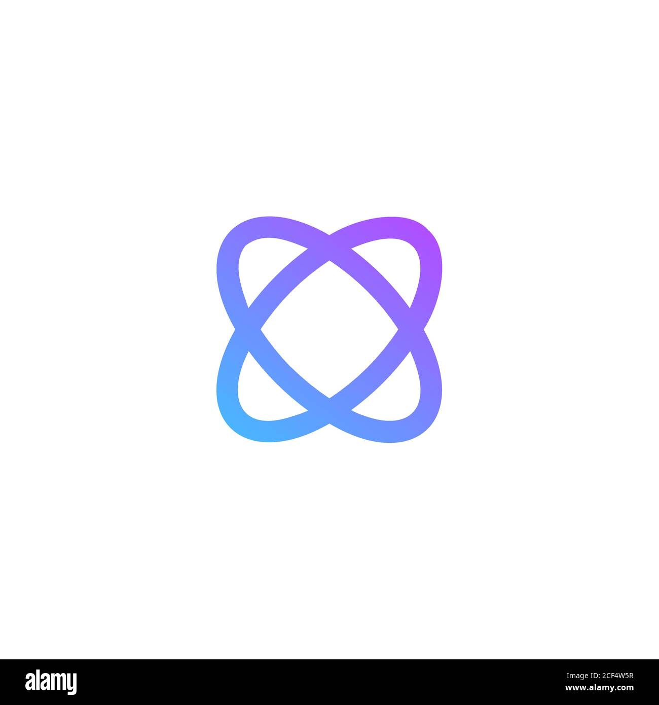 Einfache Wissenschaft Medizin Symbol. Chemie Atom Symbol. Vektordarstellung auf weißem Hintergrund isoliert. Stock Vektor