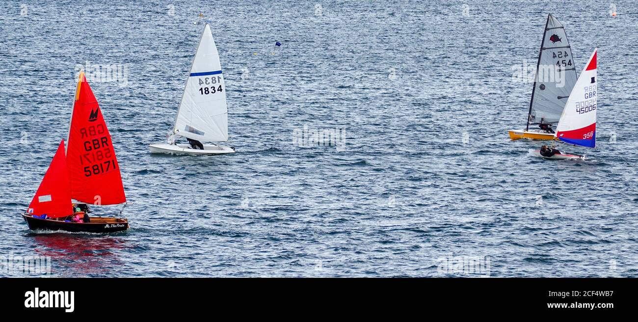 Club Dinghy Racing, East Lothian Yacht Club, North Berwick Stockfoto