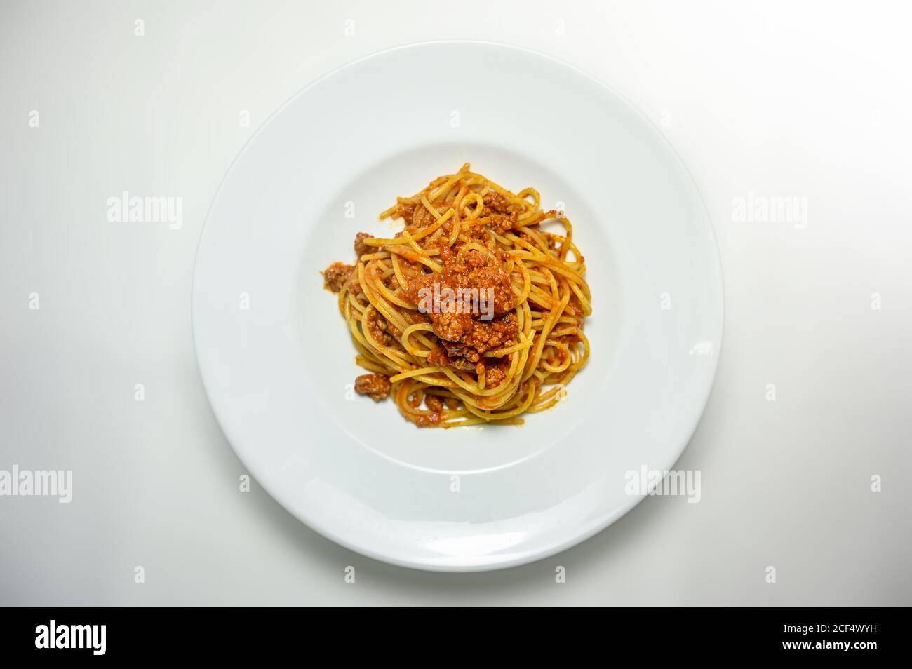 Spaghetti Bolognese Pasta Essen Stockfoto