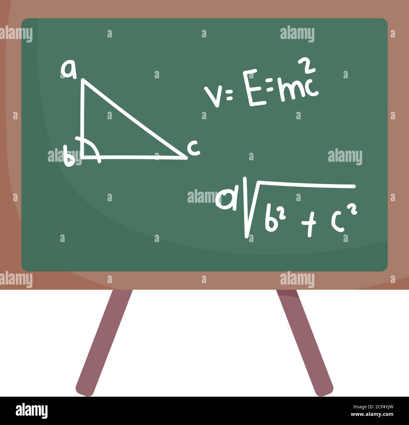 Happy Teachers Tag, Tafel arithmetische Mathematik Klasse, isoliert Symbol weißen Hintergrund Vektor Illustration Stock Vektor