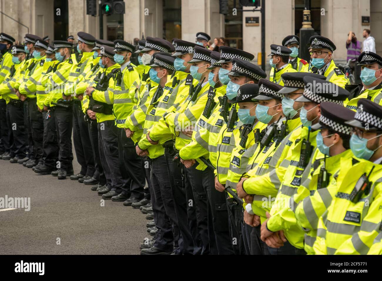 London - September 2020: Extinction Rebellion protestiert im Zentrum Londons, die sich für Fragen des Klimawandels einsetzen Stockfoto