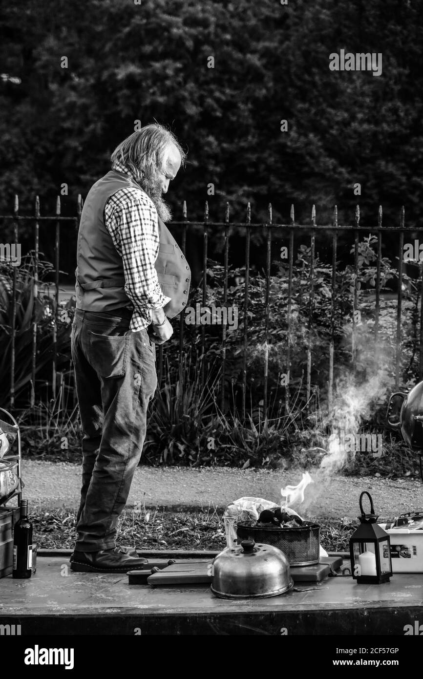 Canal Boat Life, Rochdale Canal, Hebden Bridge, Pennines, Yorkshire Stockfoto
