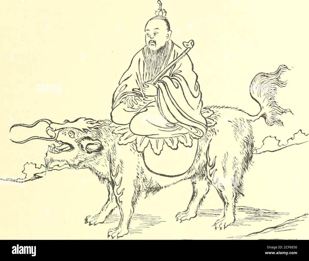 . Die Mythologie aller Rassen. Abb. 38. Die taoistische TrinitätTien Pao, Ling Pao, Shen Pao ÜBERNATÜRLICHE WESEN 109 an der Spitze der Heiligen Wesen stehen die drei Reinheiten (San Ching), die die taoistische Trinität bilden. Diese Trinität ist keine Nachahmung der buddhistischen Trinität, sondern wurde wahrscheinlich auch aus der klassischen Tradition. Der Tso Chuan bezieht sich auf die drei Ehrwürdigen (San Lao, d.h. Kung Lao, ShangLao, Lung Lao). Der Li Ki erwähnt die drei Beamten. Abb. 39. Yuan Shih Tien Tsun (San Kuan); der Sku-König spricht von den drei Adligen (San Kung, d.h. Tai-shih, Tai-Fu, Tai-pao)j und es gab auch Th Stockfoto
