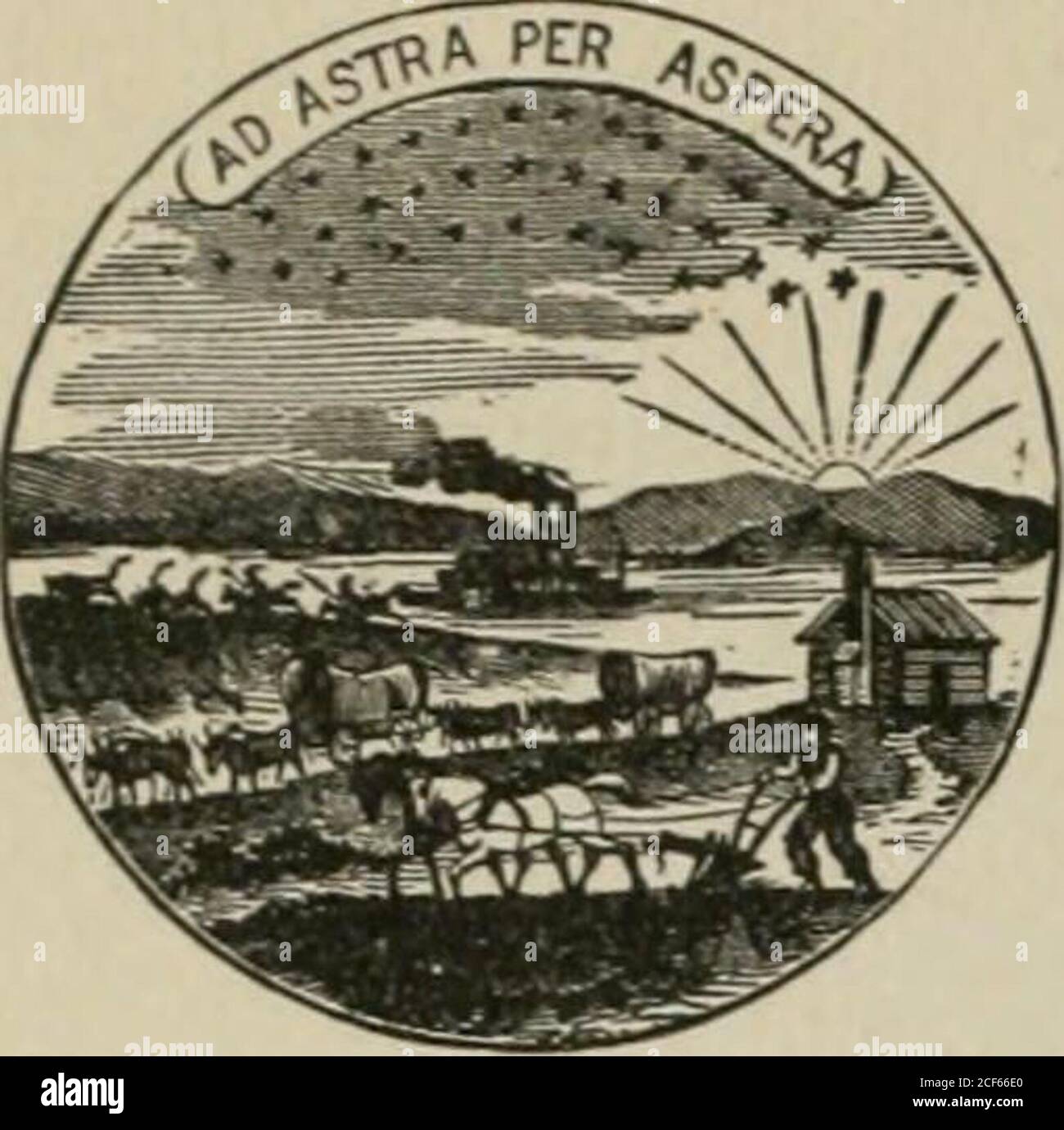 . New Dollar Atlas der Vereinigten Staaten und Dominion of Canada ... r STAAT KANSAS.. TOX&gt;ogvapHy. - Kansas hat eine extreme Länge östlich und westlich von 410 Meilen; eine Breite von etwa 210 Meilen; und eine Fläche von 82.080 Quadratmeilen, oder 52,531,200 Acres. Die allgemeine Oberfläche ist ein hügeliges Plateau mit einem sanften Hang von der westlichen Grenze zum Missouri. Die extreme Höhe erreicht ist 3.800feet, während an der Mündung des Kansas Flusses das Land 750feet über dem Niveau des Meeres liegt. Die durchschnittliche Höhe beträgt ca. 2.375 Fuß. Es gibt keine Berge in Kansas, aber die Landschaft-ist von Monotonie b erlöst Stockfoto