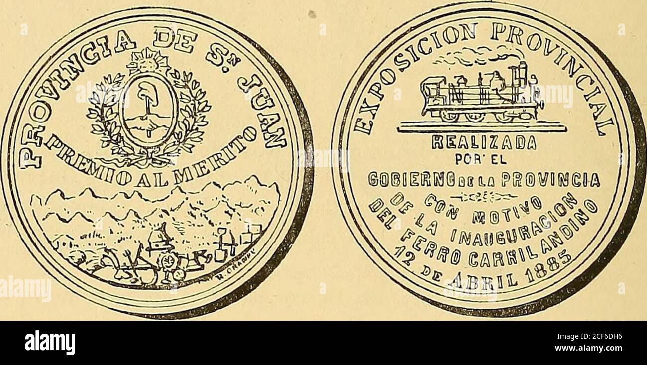 Monetario Americano Ilustrado Clasificado Por Debajo Club Industrial Argentino Colocadacada Palabra Dentro De Tres Ovalos Formados Por Dos Gajosde Hojas Enlazados Exergo Buenos Aires Reverso En El Campo Escudo Oblongo Radiado