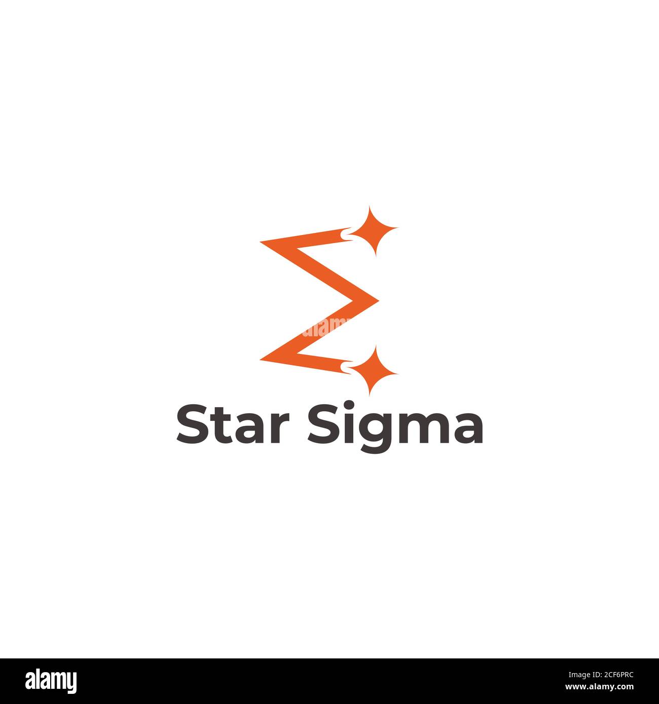 Stern Sigma Symbol einfache Bewegung geometrische Design Logo Vektor Stock Vektor