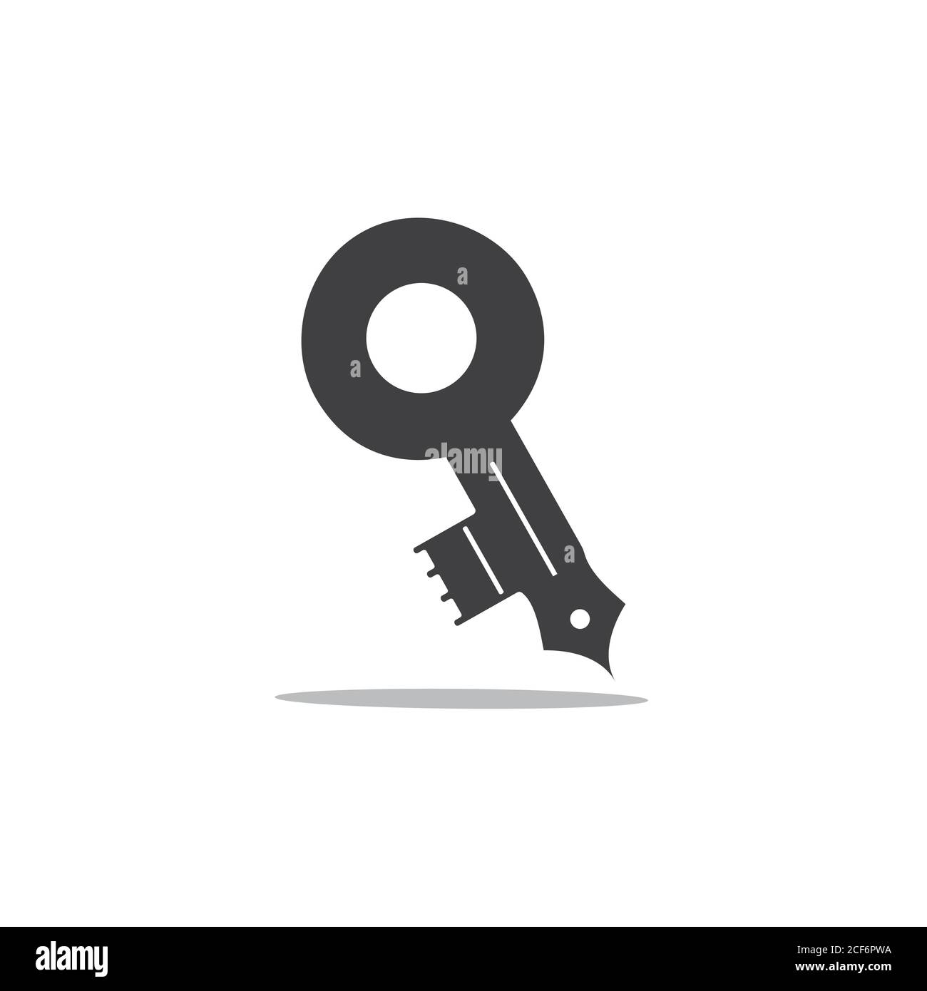 Symbolvektor für Shine Key Solution Stock Vektor