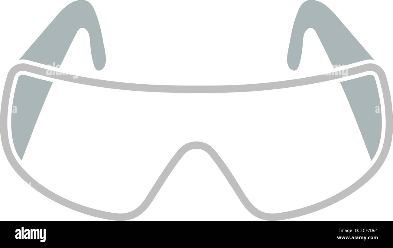 Symbol Der Chemie Schutzbrille. Flaches Farbdesign. Vektorgrafik  Stock-Vektorgrafik - Alamy