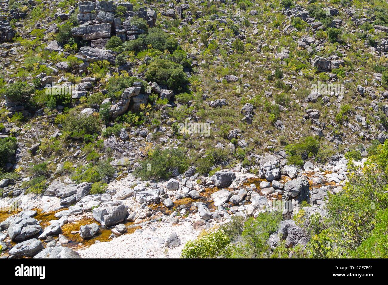 Der weiße Fluss im Bain's Kloof in der Nähe von Wellington, Westkap, Südafrika Stockfoto