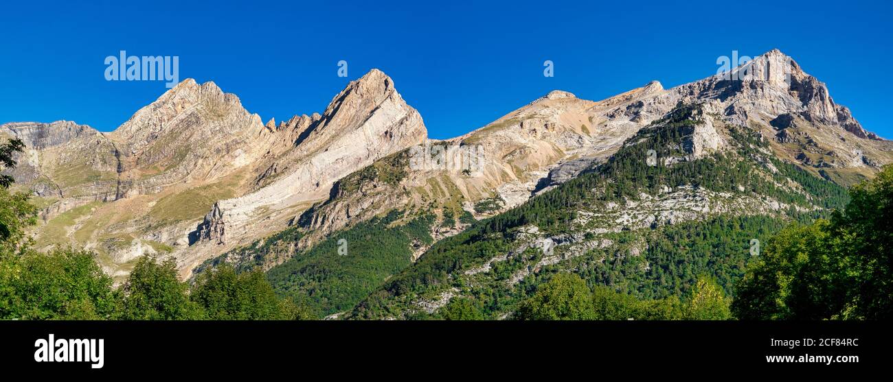 Circo de Pineta Panoramablick Stockfoto