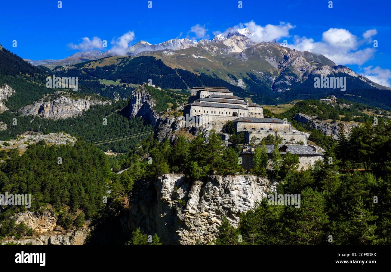 Fort Victor-Emmanuel im Barrière de l'Esseillon, Aussois, Maurriene, Frankreich Stockfoto