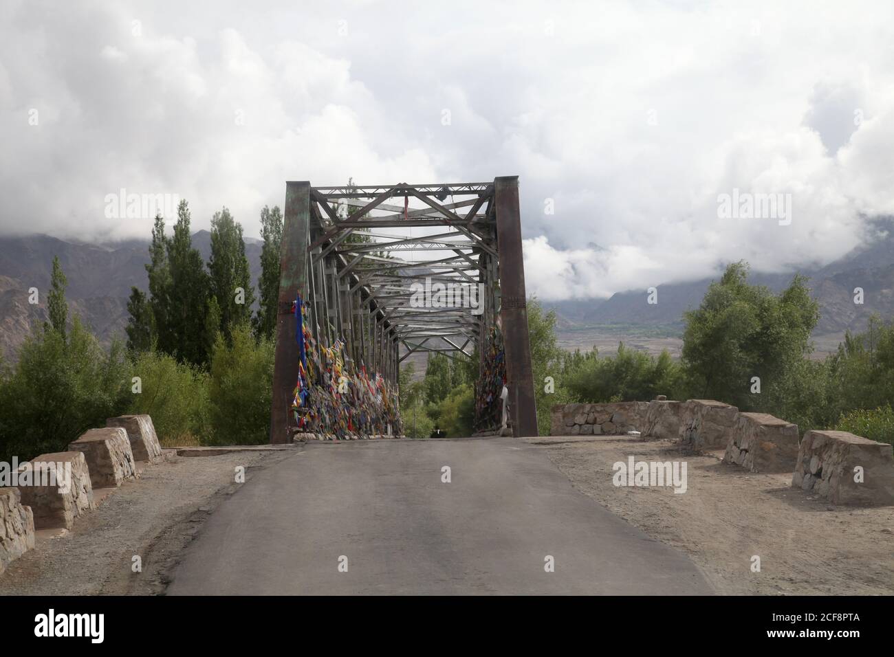 Army Metal Bridge in Leh, Ladakh, Jammu und Kaschmir, Indien Stockfoto