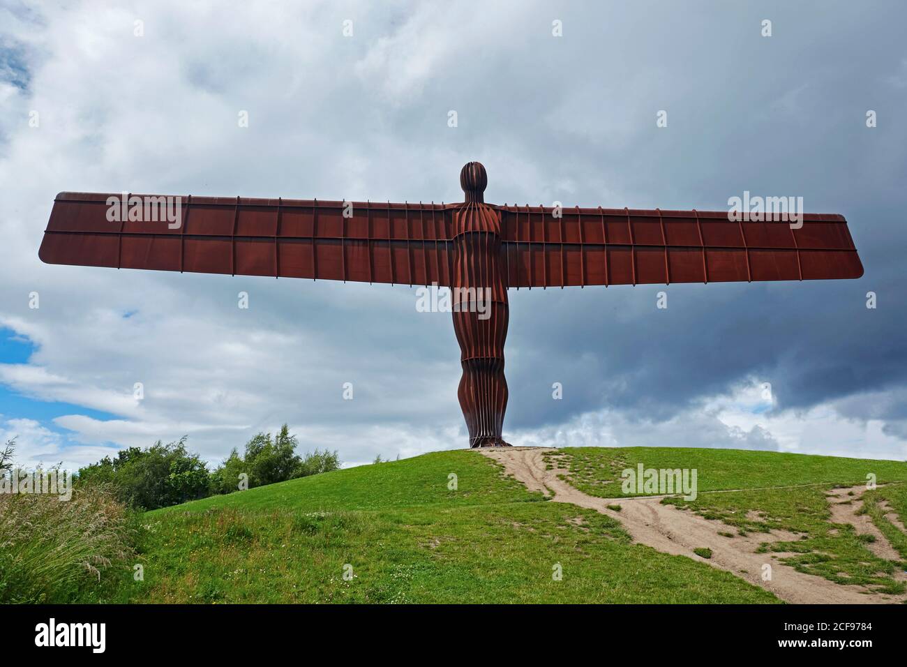 Die ikonische 'Angel of the North' Gateshead Stahlskulptur des Bildhauers Antony Gormley, Stockfoto