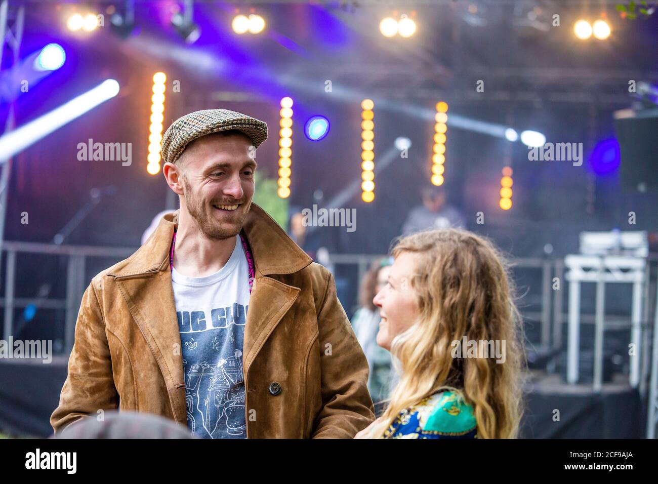 Wir sind kein Festival sozial distanziert Veranstaltung in Pippingford Park - Camping mit Festivalstimmung Stockfoto