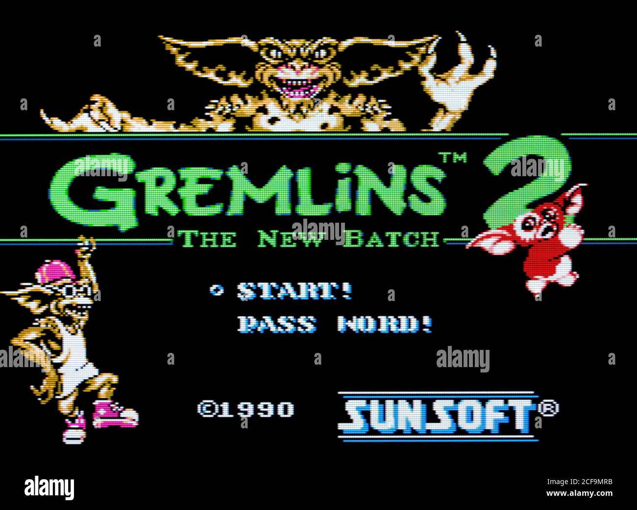 Gremlins 2 The New Batch - Nintendo Entertainment System - NES Videogame – nur für redaktionelle Zwecke Stockfoto