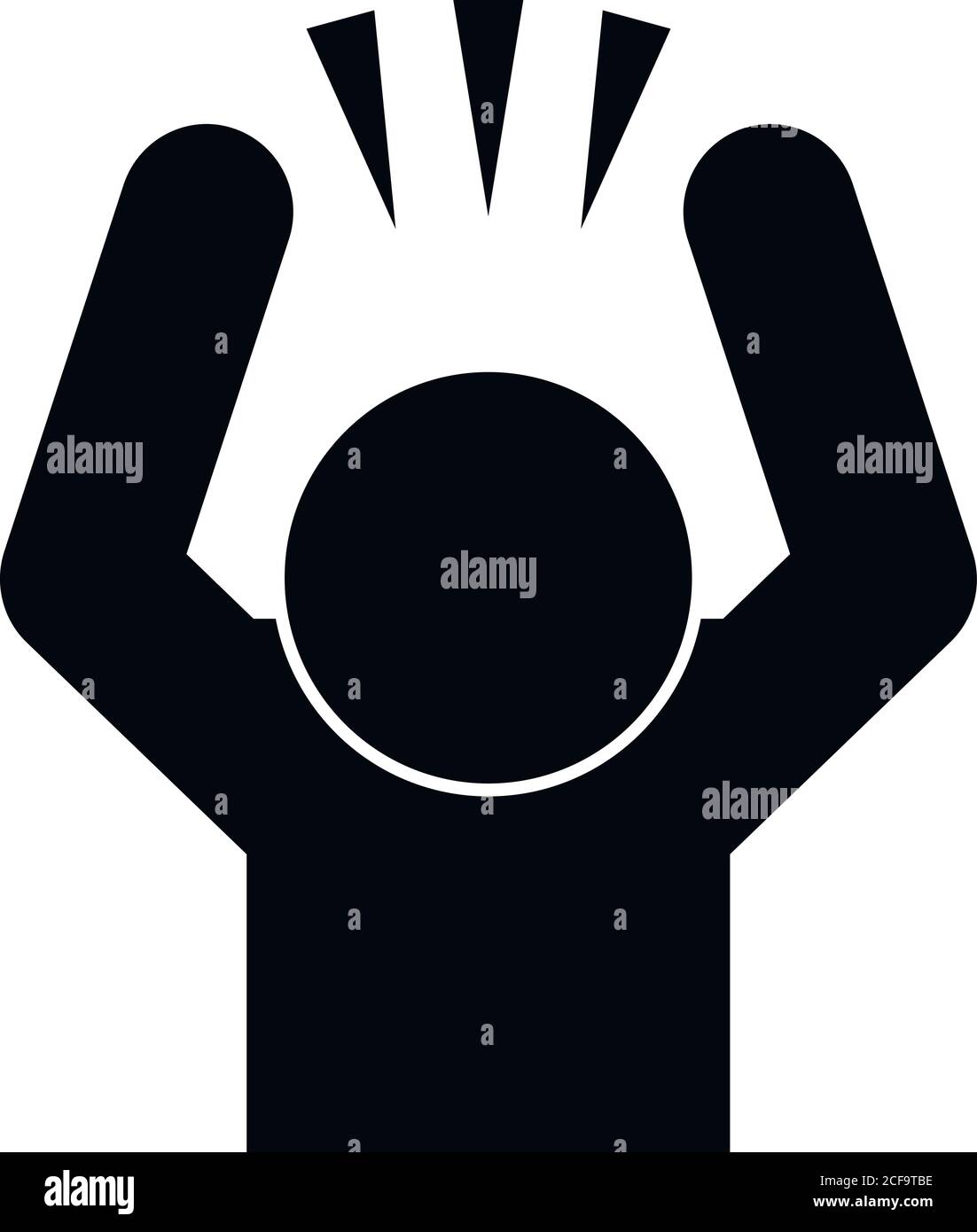 Symbol für Stressabbau. Einfache Darstellung des Vektor-Symbols für Spannungsdepression für Webdesign isoliert auf weißem Hintergrund Stock Vektor