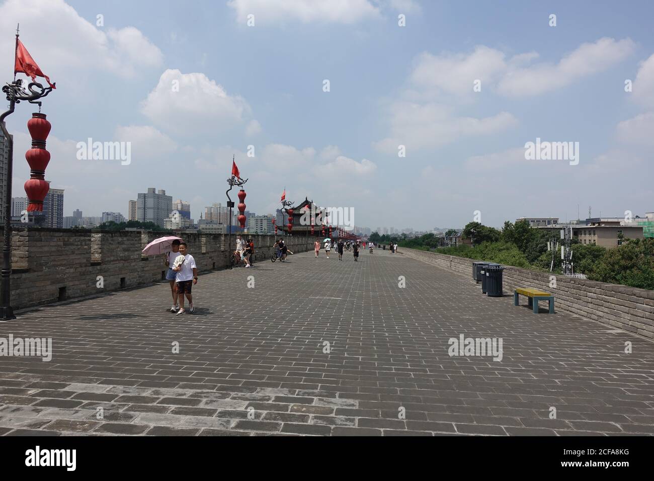 Stadtmauer Von Xian Stockfoto