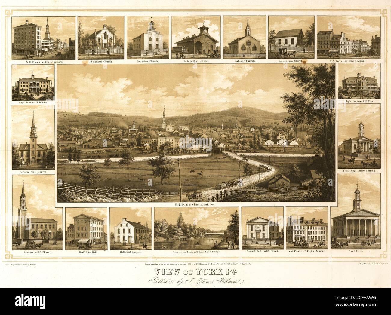 Ansicht von York, Pennsylvania Stockfoto