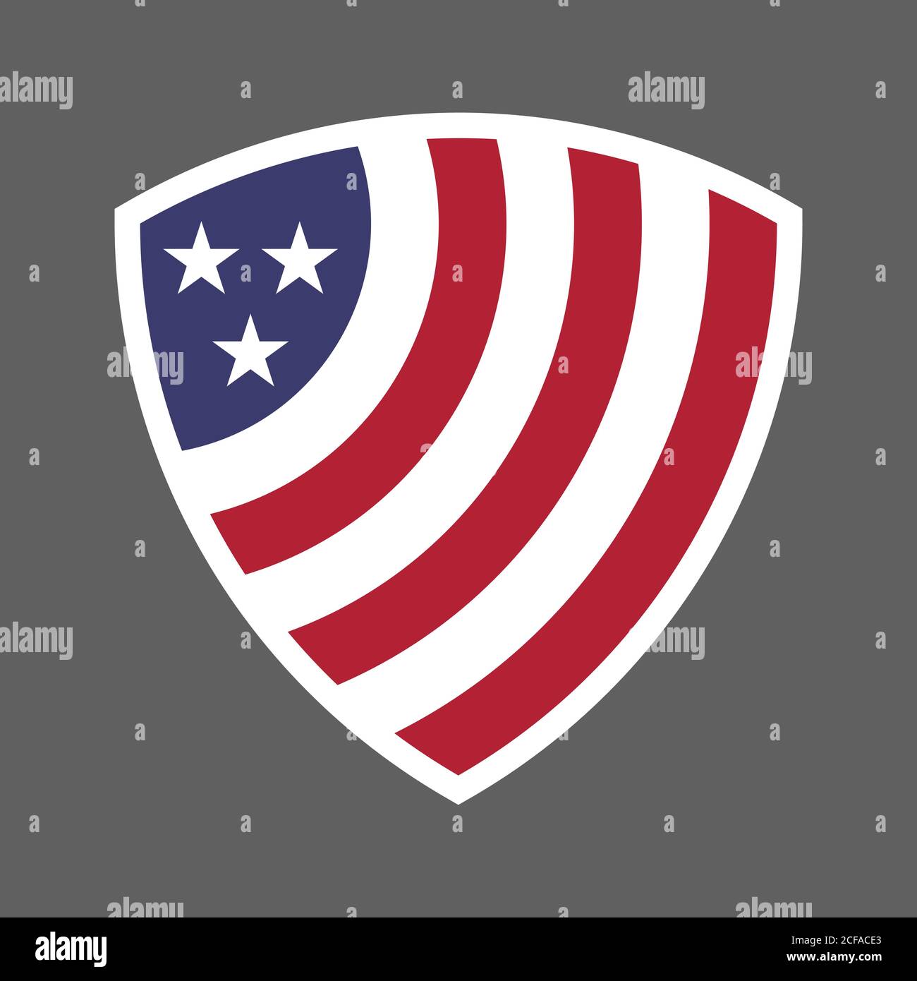 Vereinigte Staaten von Amerika USA Flagge Schild Symbol Logo Vektor Illustration. Unabhängigkeitstag. Juli. Präsidentschaftswahl Stock Vektor