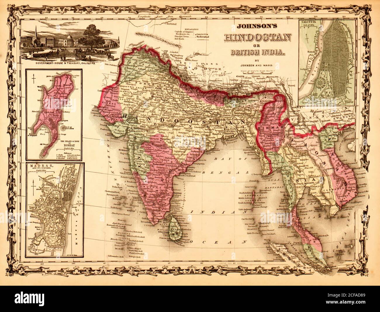 Indien, Hindustan 1862 Stockfoto