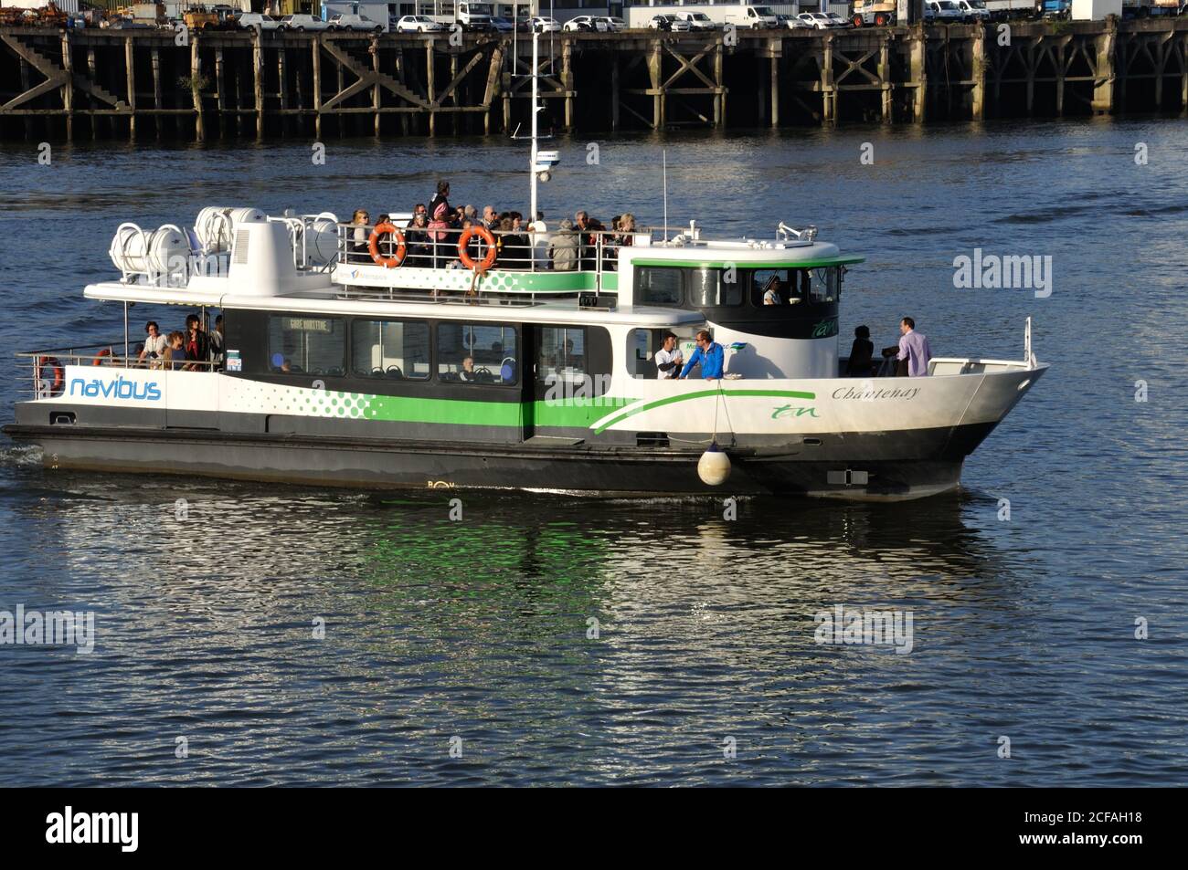 Bateau Bus à Nantes Stockfoto