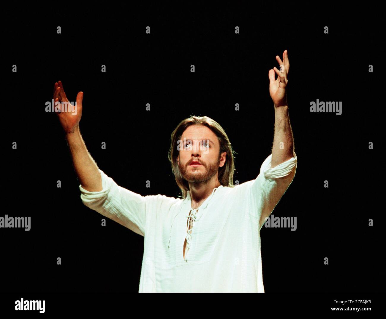 Steve Balsamo (Jesus) in JESUS CHRIST SUPERSTAR am Lyceum Theatre, London WC2 19/11/1996 Musik: Andrew Lloyd Webber Texte: Tim Rice Design: John Napier Regie: Gale Edwards Stockfoto