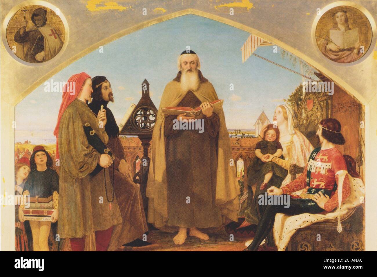 John Wycliffe liest seine Übersetzung der bibel zu Johannes Von Gaunt Stockfoto