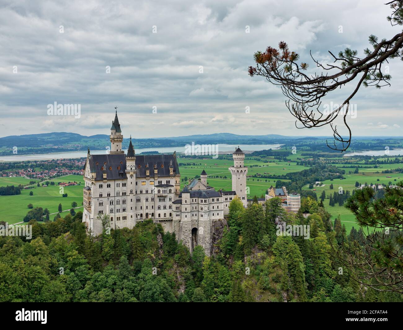 Schloss Neuschwanstein, Hohenschwangau, Schwangau, Bezirk Ostallgäu, Schwaben (Bayern), Freistaat Bayern, Deutschland Stockfoto
