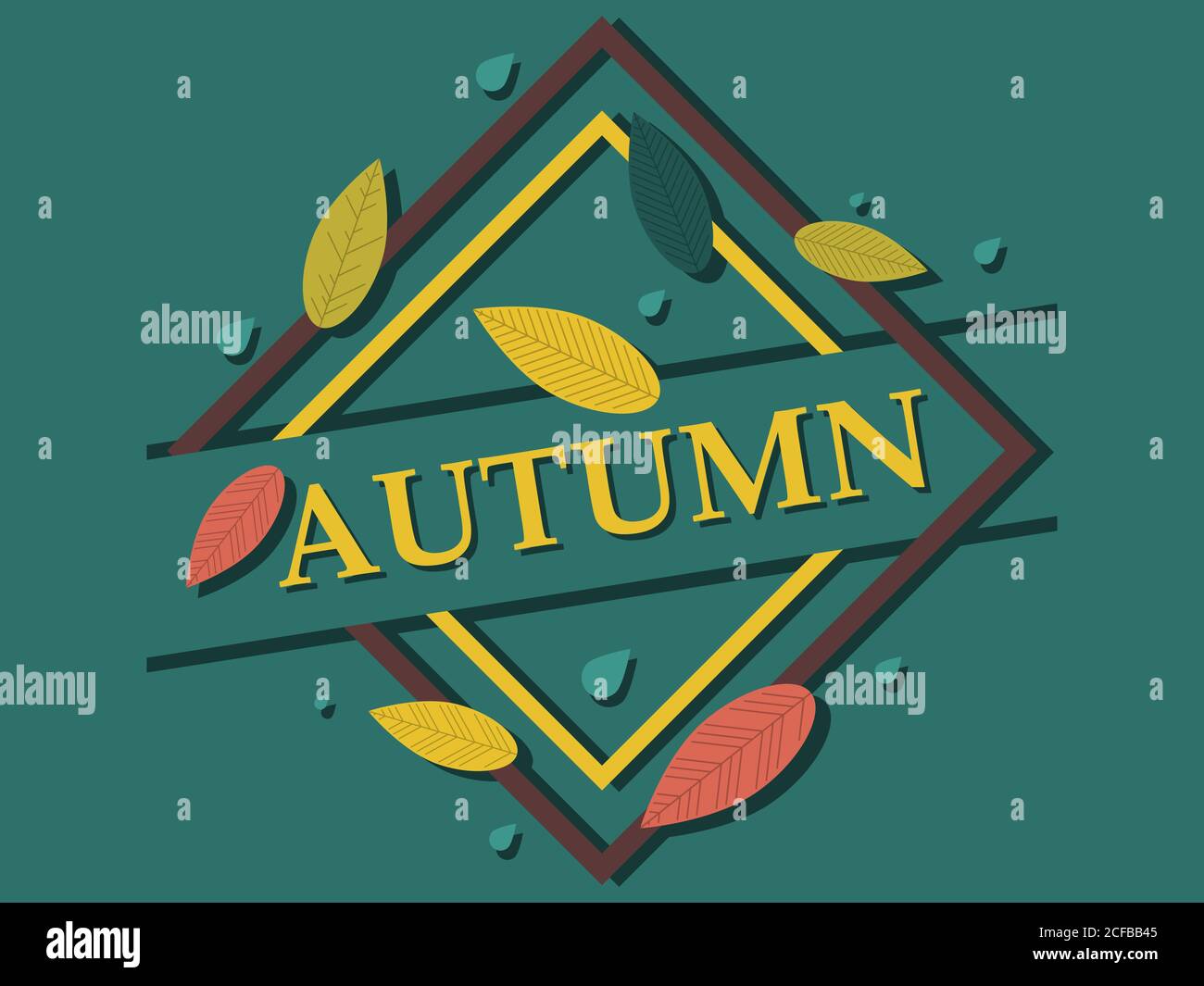 Herbstrahmen mit Blättern. Vintage Bordüre mit vergilbten fallenden Blättern. Entwerfen Sie eine Vorlage für Einladungen, Broschüren und Grußkarten. Vektorgrafik Stock Vektor