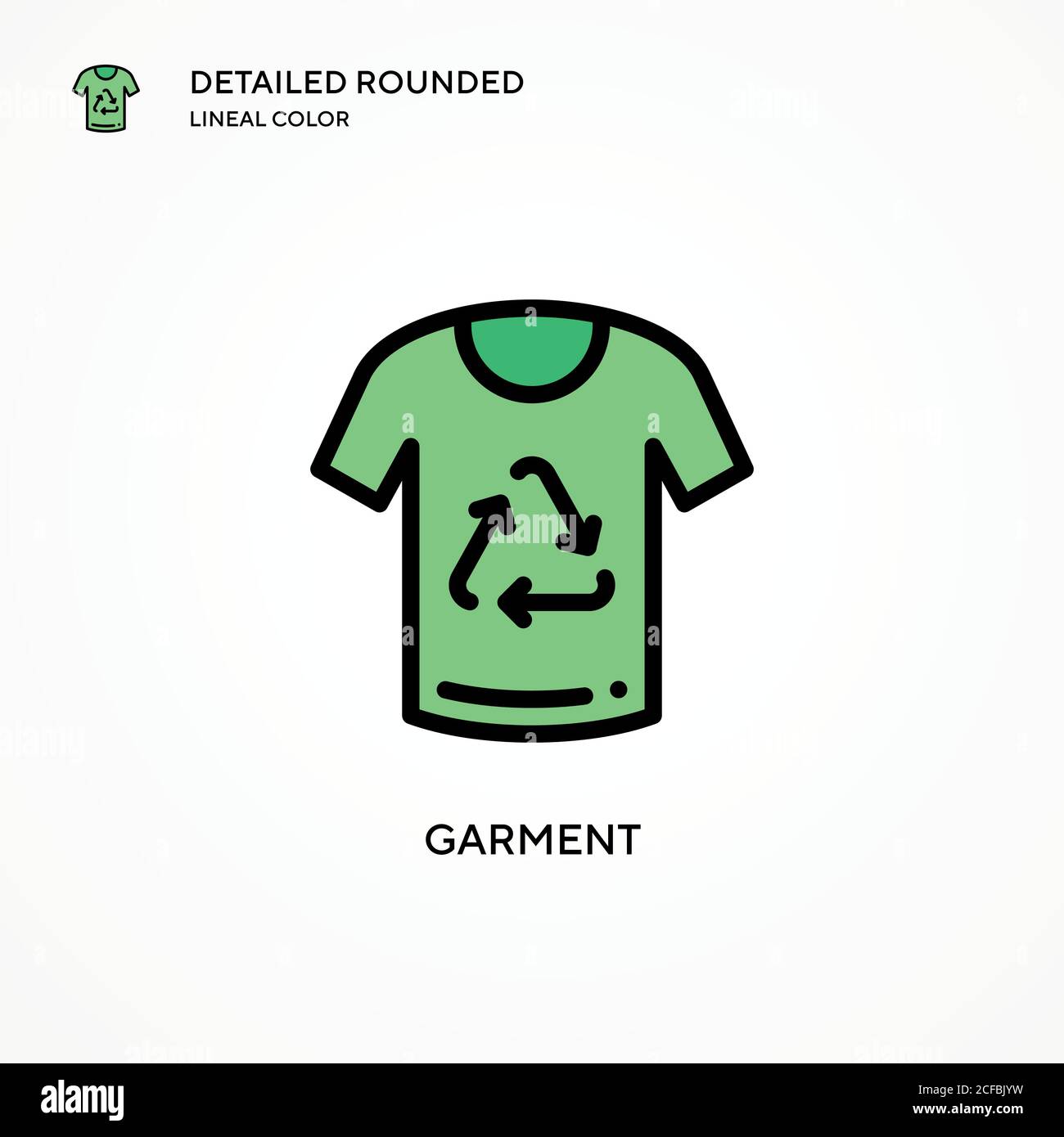 Vektorsymbol für Kleidungsstücke. Moderne Vektorgrafik Konzepte. Einfach zu bearbeiten und anzupassen. Stock Vektor