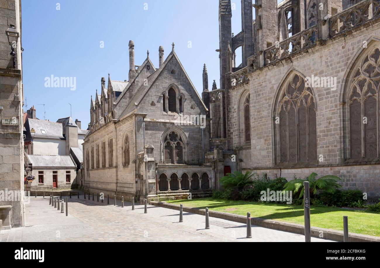 Kathedrale Saint Corentin, Quimper Frankreich, Frankreich Stockfoto