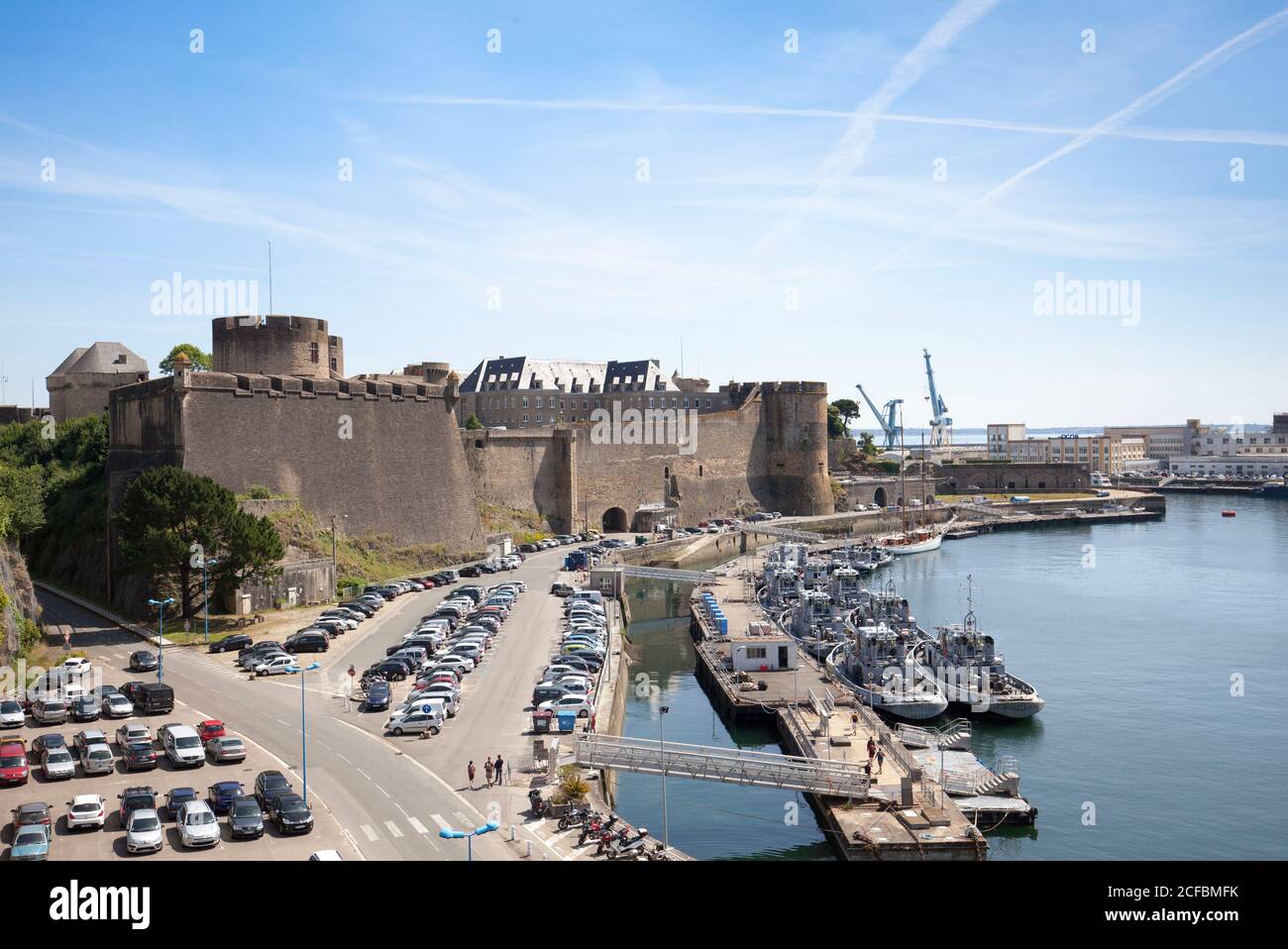 Chateau, Rade, Brest Frankreich, Frankreich Stockfoto