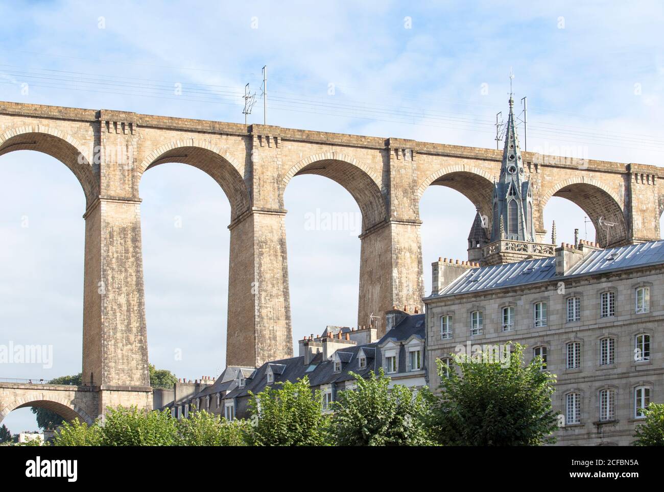 Viadukt aus Morlaix Frankreich, Frankreich Stockfoto