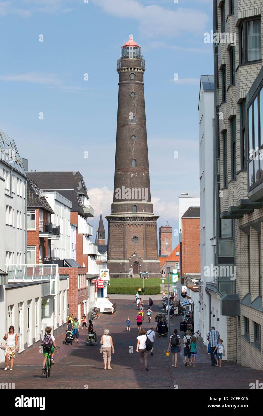 Neuer Leuchtturm, Borkum, Ostfriesische Inseln Stockfoto