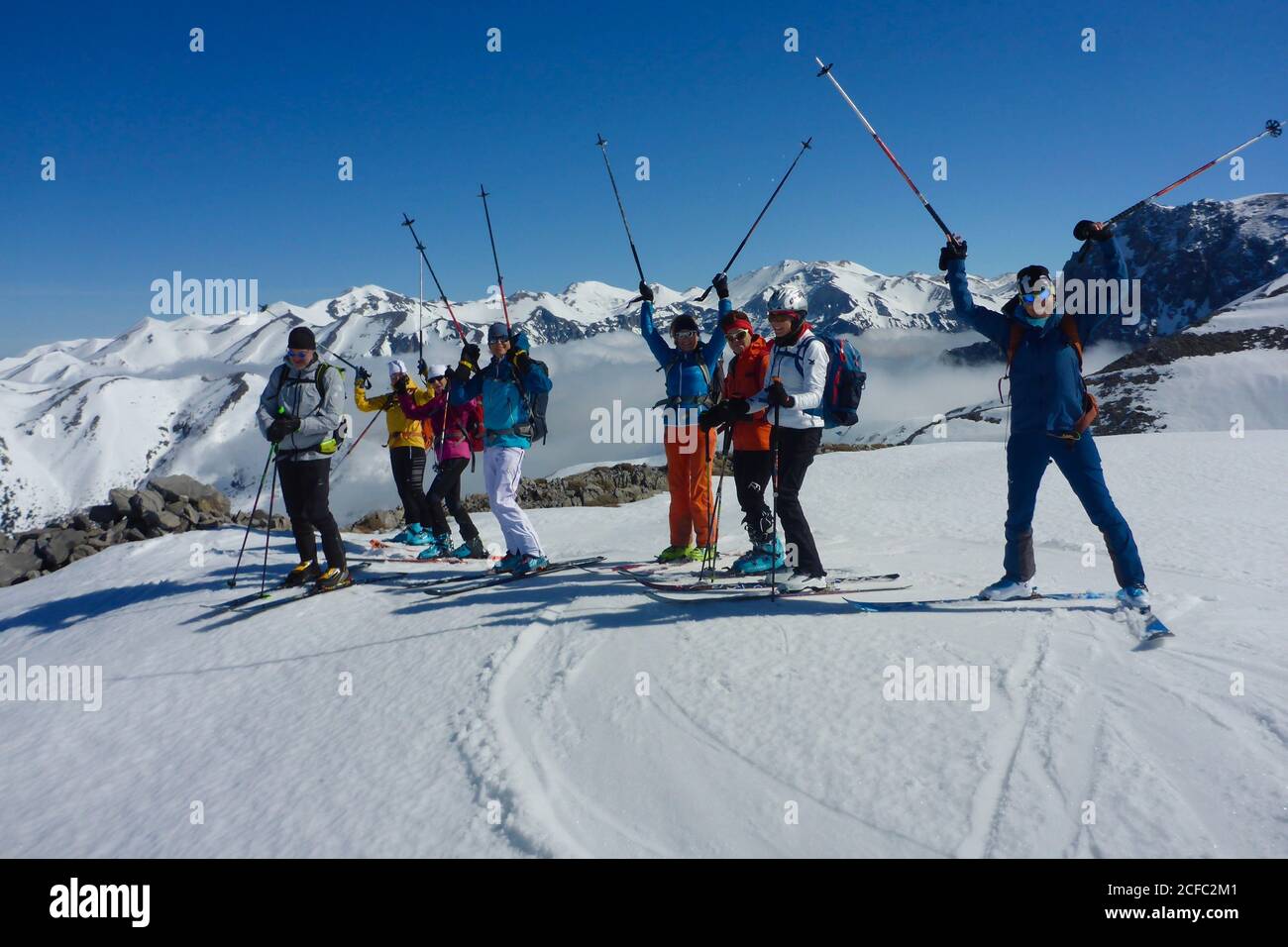 Kreta, griechische Inseln, Griechenland Firn Skitouren, Ägäis, Lefka Ori Massiv 'die Weißen Berge' Stockfoto