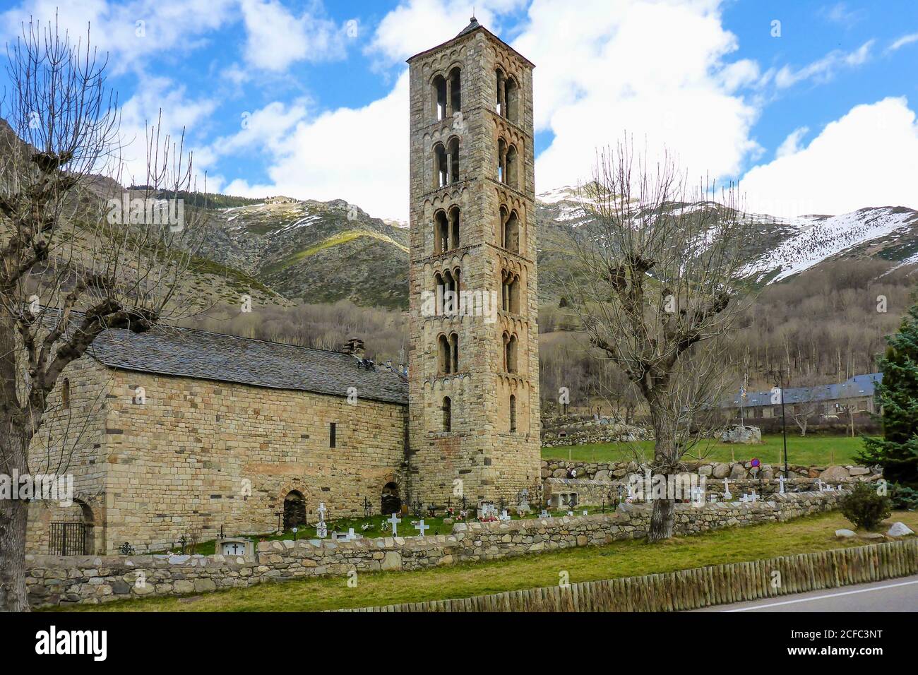 Spanien Katalonien Pyrenäen Pirineos Vall de Boí Spanisch Valle de Bohí Sant Climent de Taüll Boí-Taüll Stockfoto