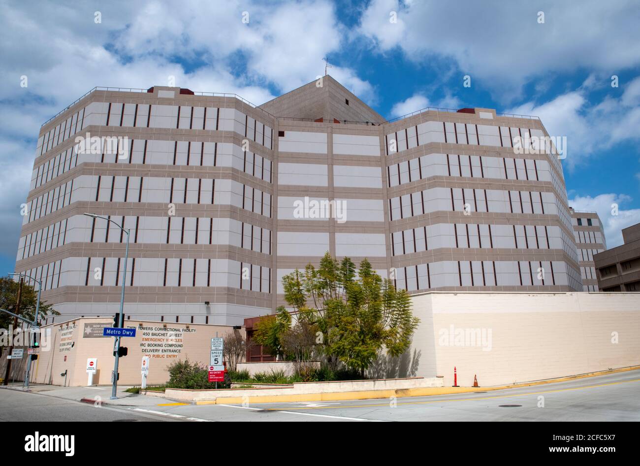 2020: Los Angeles Kalifornien USA: Los Angeles County Twin Towers Correctional Facility aka Men's Central Jail Stockfoto