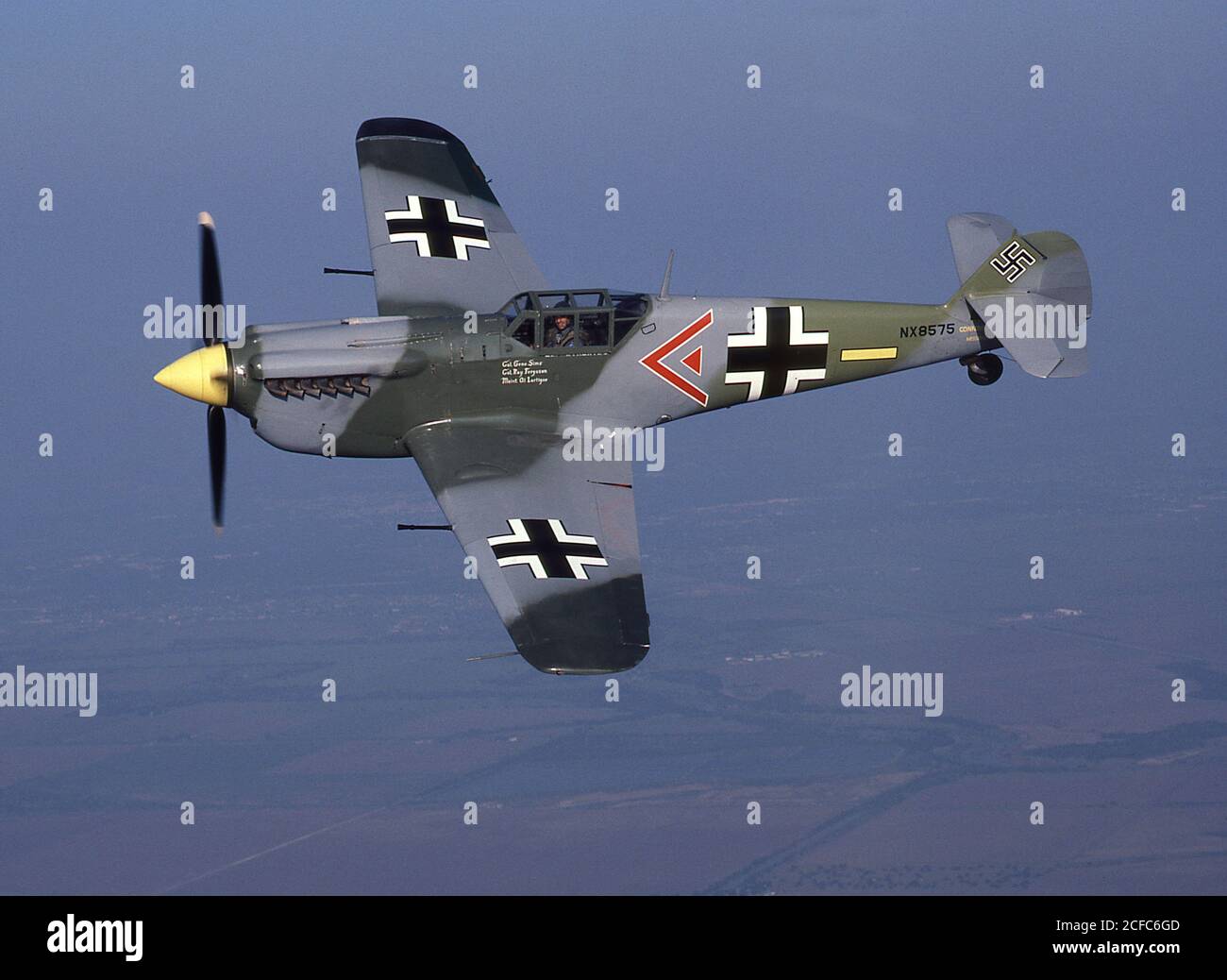 Deutsche Luftwaffe WWII Messerschmitt Me-109 Fighter Stockfoto