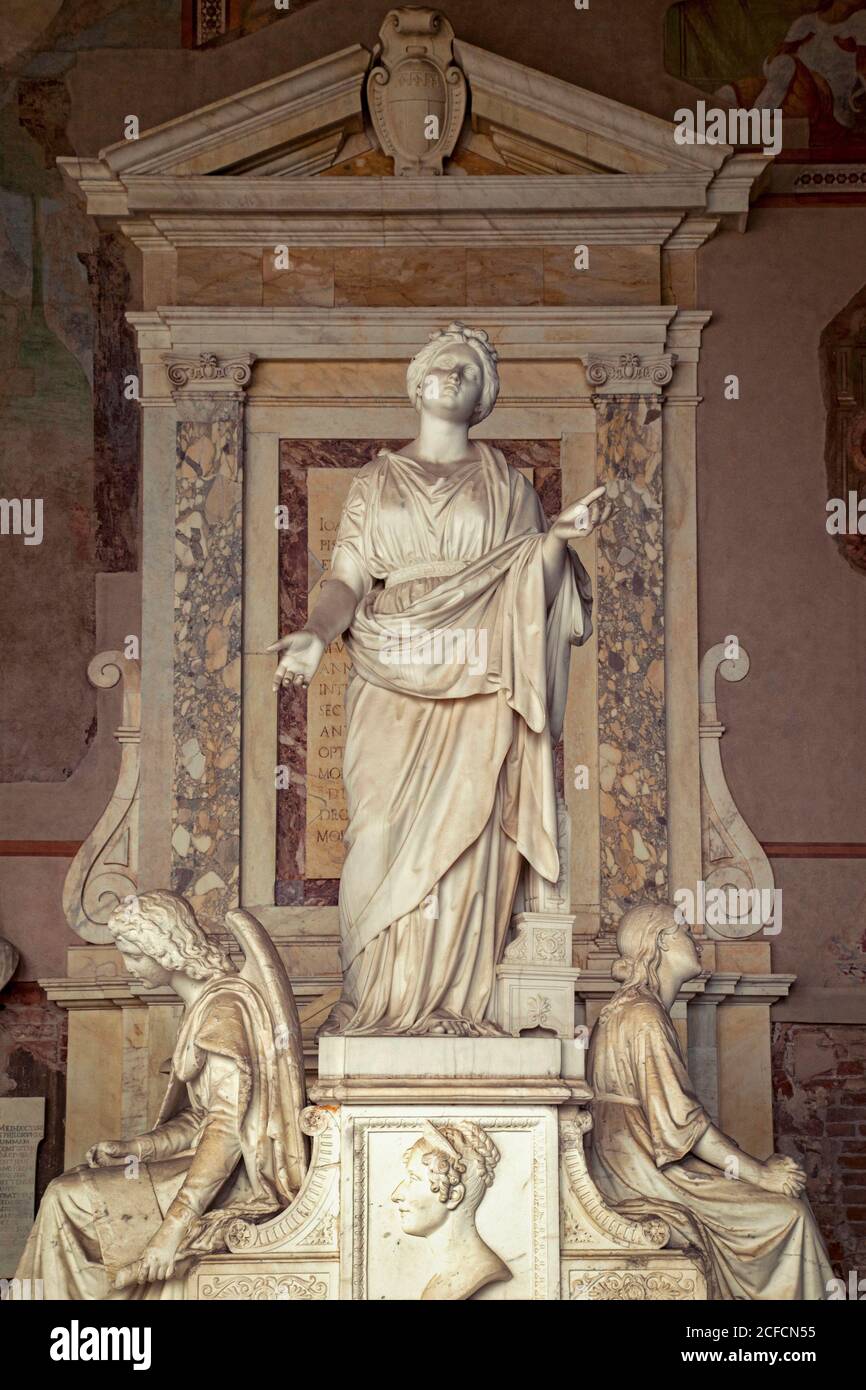 Camposanto monumentale, Skulptur, Piazza Dei Miracoli, Pisa, Toskana, Italien Stockfoto