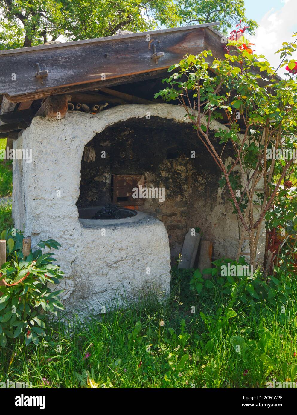 Der alte Ofen vom Hechahof am Zimmererberg Stockfoto