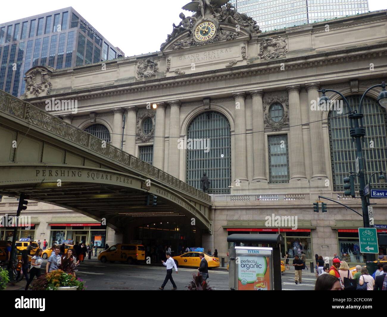 Grand Central Terminal Fassade Pershing Square Plaza Brücke, New York City, USA Stockfoto